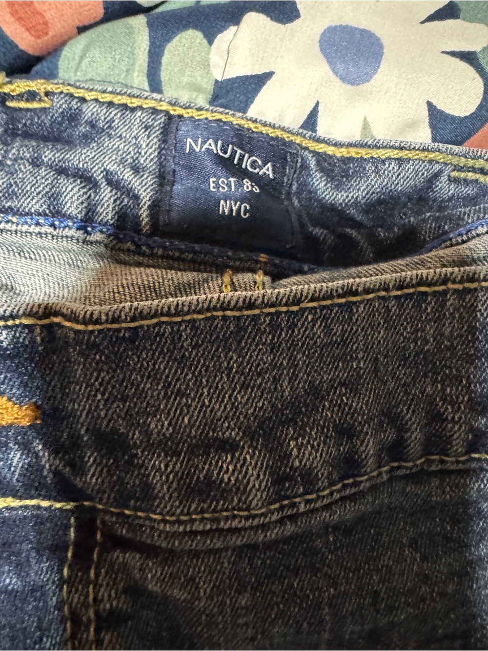 Classic Men’s Nautical Blue Denim Jeans Big and Tall - Picture 3 of 3